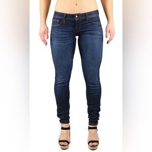 Fran Denim Dana Low Rise Skinny Dark Wash Jeans
